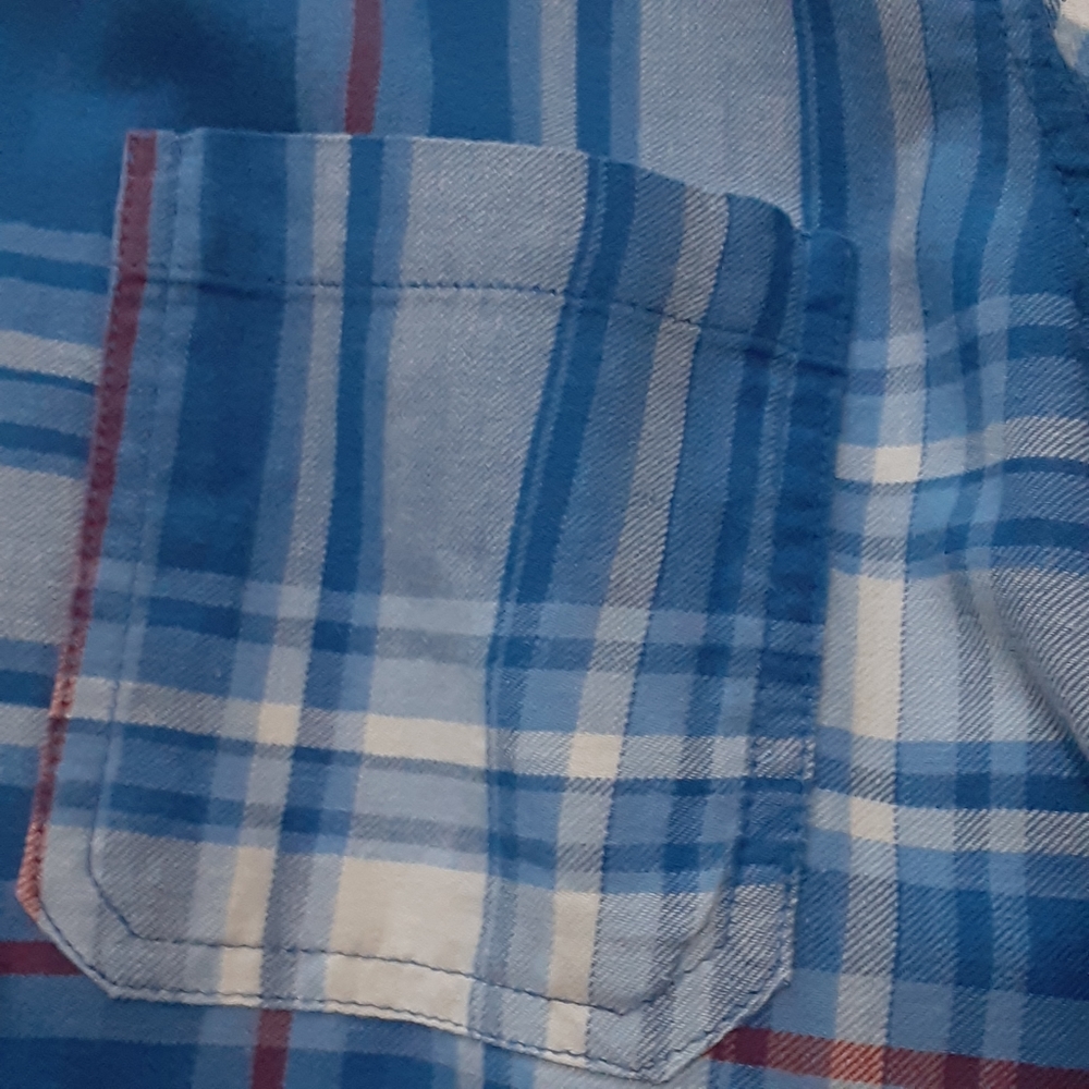 Universal Thread, Size Medium. Blue Plaid, Cotton… - image 8